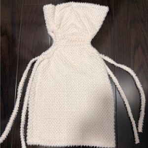 Elegant White Knit Women's Bag